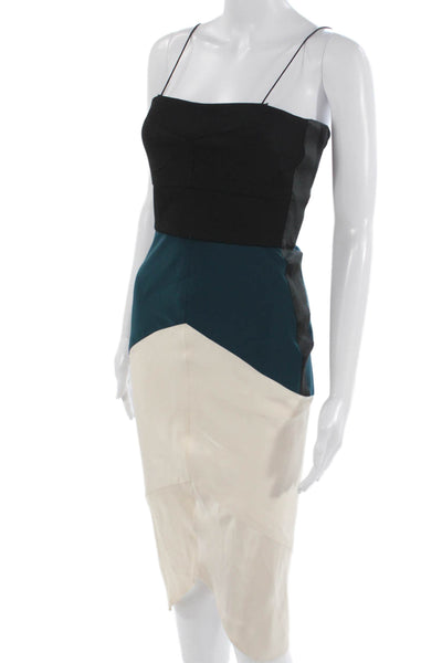 Narciso Rodriguez Womens Black Sleeveless Sheath Dress Wool Maxi Size 38