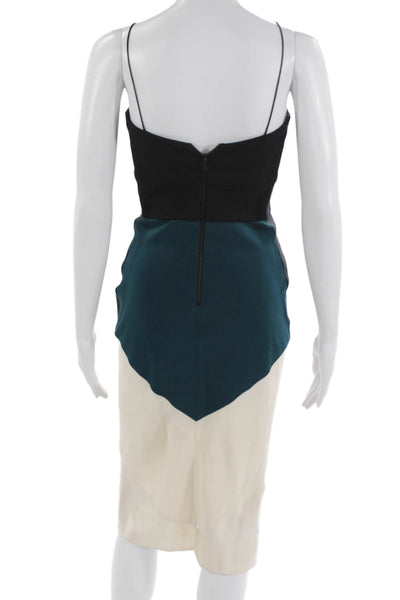 Narciso Rodriguez Womens Black Sleeveless Sheath Dress Wool Maxi Size 38