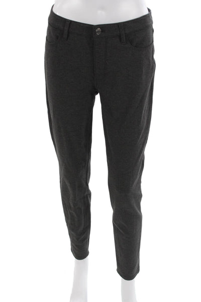 Talbots Womens Ankle Dress Pants Dark Gray Rayon Blend Button Size 2