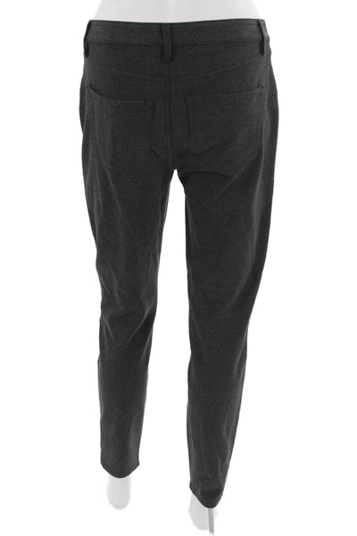 Talbots Womens Ankle Dress Pants Dark Gray Rayon Blend Button Size 2