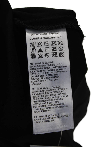 Joseph Ribkoff Women Black Solid Tunic Blouse 3/4 Sleeve Round Neck Size 10