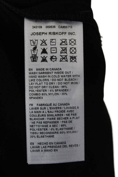 Joseph Ribkoff Women Tunic Blouse Black Round Neck 3/4 Sleeve Size 14