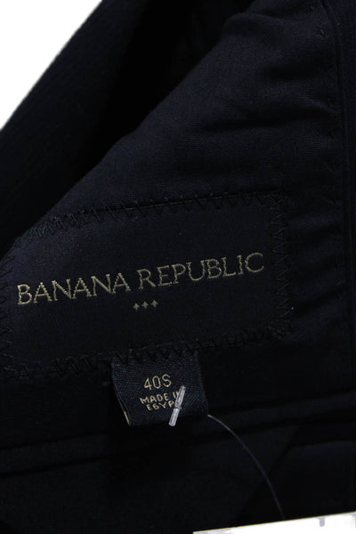 Banana Republic Mens Dark Blue 100% Cotton Collared Blazer Long Sleeve Size 40