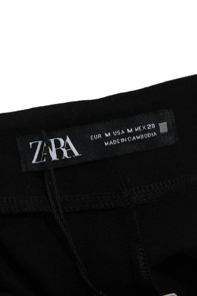 Zara Women Jeggings Black Zip Viscose Blend Size M