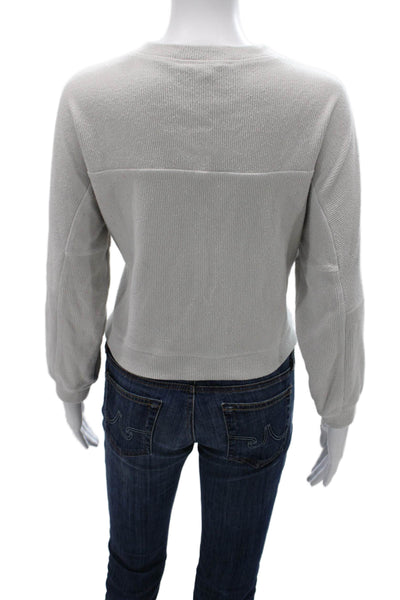 BB Dakota Unisex Henley Pullover Sweaters Gray Long Sleeve Crew Neck Size S