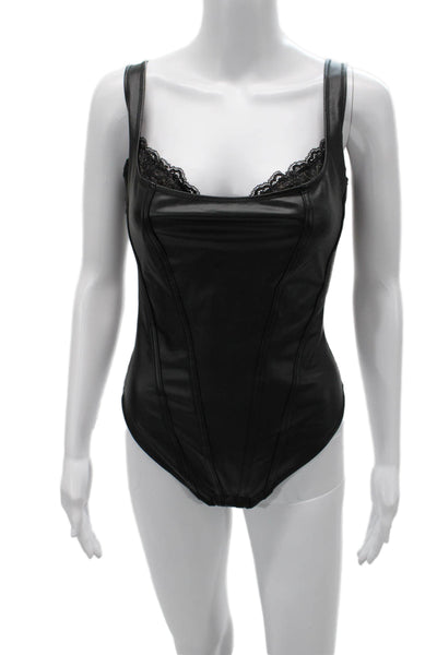 Popilush Women Black Sleeveless Polyester Blouse Size S