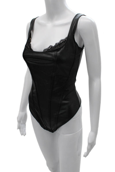 Popilush Women Black Sleeveless Polyester Blouse Size S