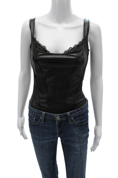 Popilush Women Black Sleeveless Polyester Blouse Size S