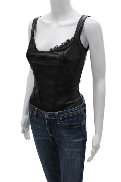 Popilush Women Black Sleeveless Polyester Blouse Size S