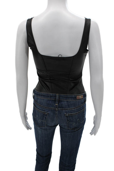 Popilush Women Black Sleeveless Polyester Blouse Size S