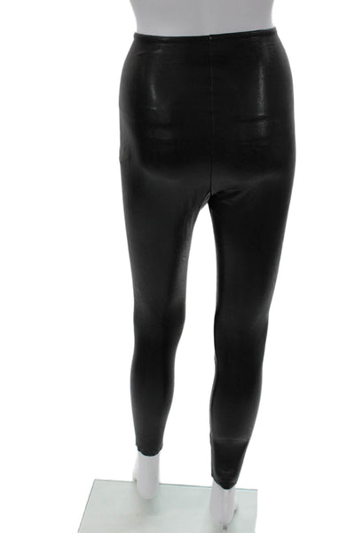 Commando Women Ankle Jeggings Biker Black Polyurethane Viscose Size XS