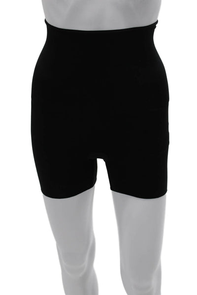Spanx Unisex Biker Shorts Black Nylon Spandex Size S