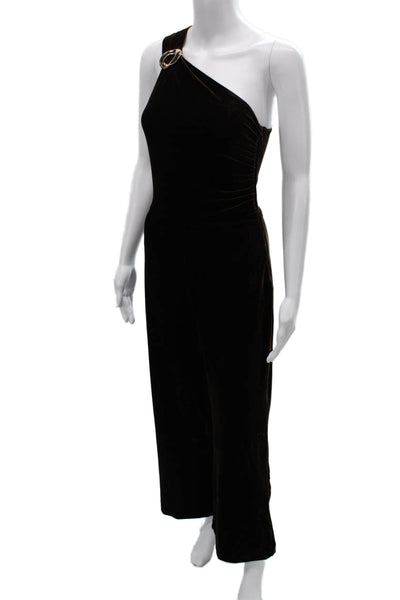 MNG Women Jumpsuit One Shoulder Sleeveless Black Size S