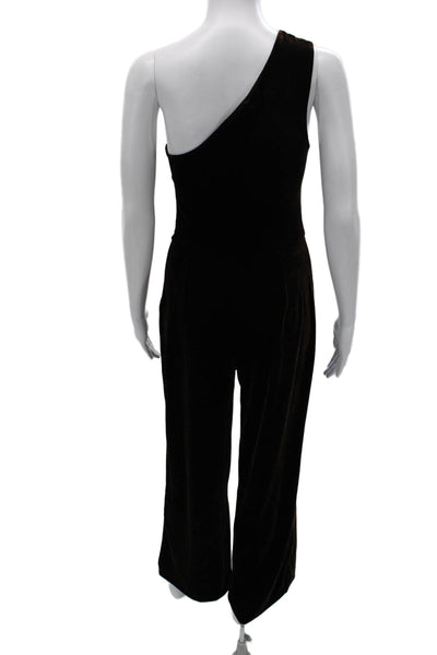 MNG Women Jumpsuit One Shoulder Sleeveless Black Size S