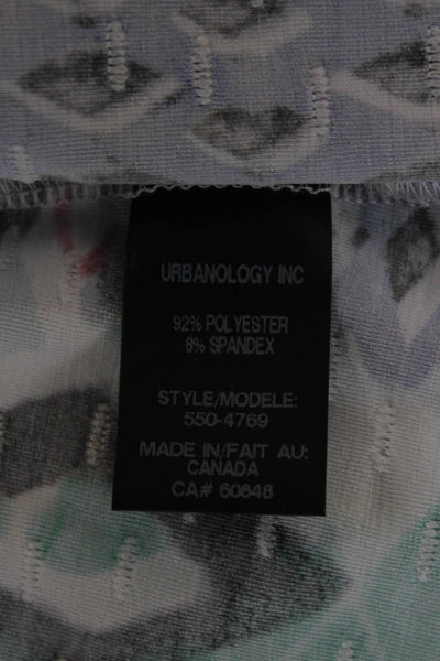 Pure Essence Women Tunic Blue Aztec Round Neck 3/4 Sleeve Size 2XL