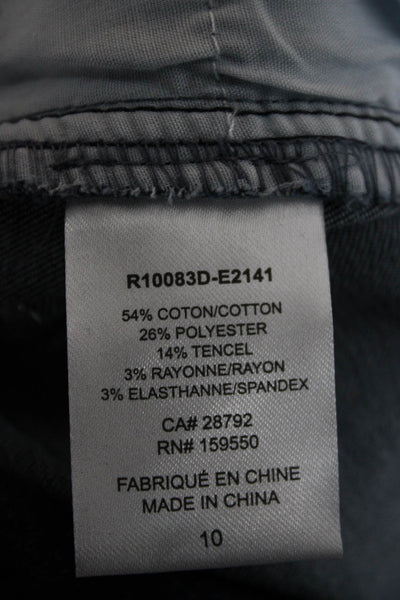Renuar Womens Dark Blue High Rise Cropped Ankle Jeans 30in Inseam Size 10