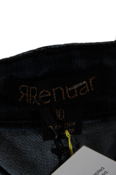 Renuar Womens Dark Blue High Rise Cropped Ankle Jeans 30in Inseam Size 10