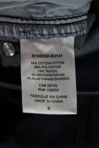 Renuar Womens Ankle Crop High Rise Dark Blue Jeans Size 8