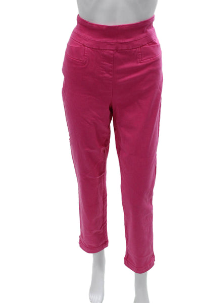 Renuar Womens Pink Cropped Ankle Pants Size 8
