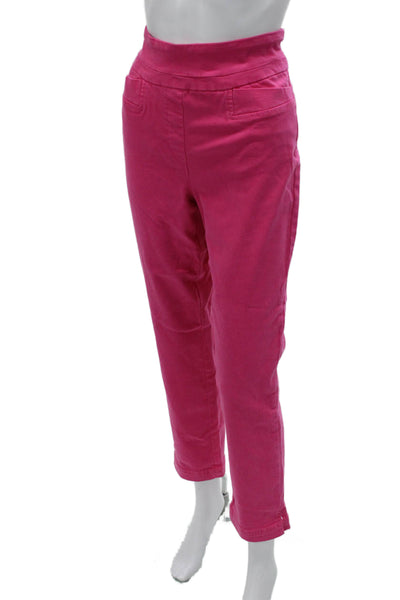 Renuar Womens Pink Cropped Ankle Pants Size 8