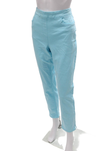 Renuar Women Light Blue High Rise Ankle Cropped Pants Size 10