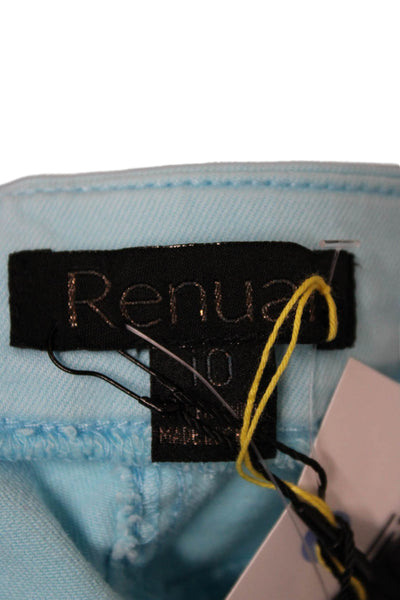 Renuar Women Light Blue High Rise Ankle Cropped Pants Size 10