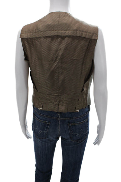 See by Chloe Women Gray Sleeveless Button Vest Size 10