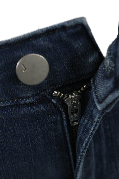 J Brand Women Petite Ankle Skinny Jeans Dark Blue High Rise Button 25in Size 23