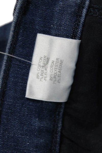 J Brand Women Petite Ankle Skinny Jeans Dark Blue High Rise Button 25in Size 23