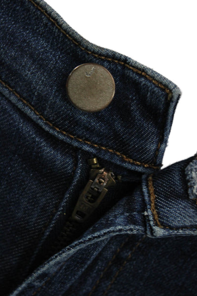 J Brand Womens Ankle Skinny Jeans Dark Blue High Rise Button Size 23 Petites