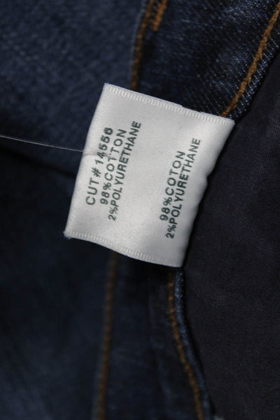 J Brand Womens Ankle Skinny Jeans Dark Blue High Rise Button Size 23 Petites
