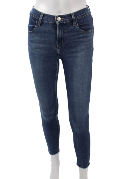 J Brand Womens Ankle Skinny Dark Blue Jeans Petite Size 23