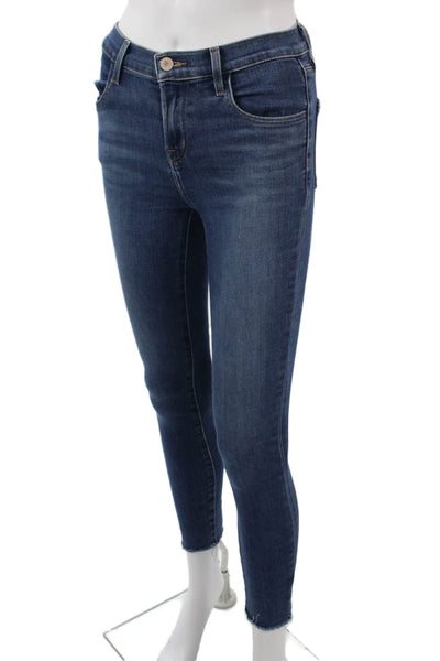 J Brand Womens Ankle Skinny Dark Blue Jeans Petite Size 23