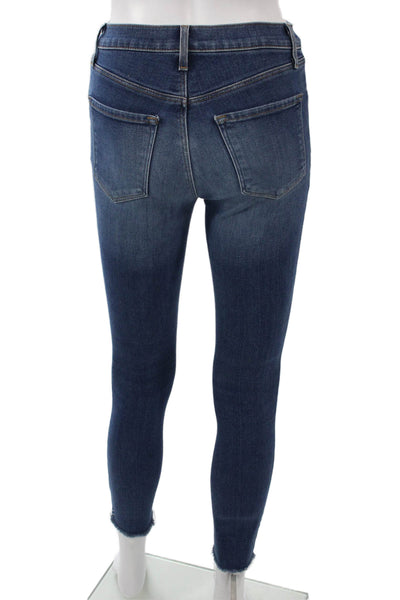 J Brand Womens Ankle Skinny Dark Blue Jeans Petite Size 23