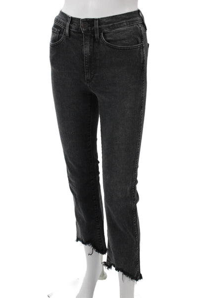 3x1 NYC Womens Cropped Skinny Dark Gray High Rise Jeans Size 23