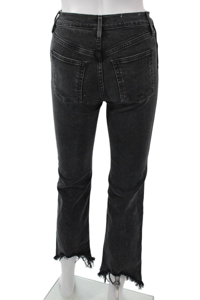 3x1 NYC Womens Cropped Skinny Dark Gray High Rise Jeans Size 23