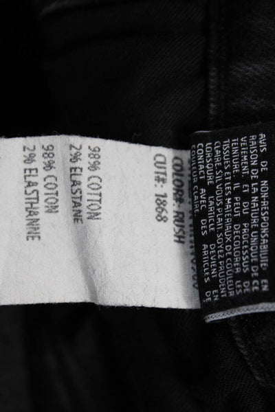 3x1 NYC Womens Cropped Skinny Dark Gray High Rise Jeans Size 23