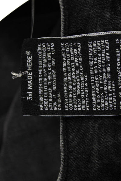 3x1 NYC Womens Cropped Skinny Dark Gray High Rise Jeans Size 23