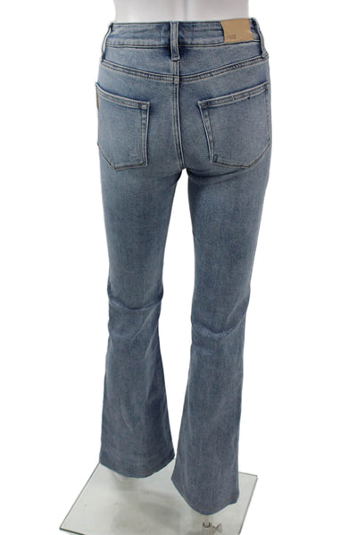 Paige Womens Bootcut Flared Jeans Blue High Rise Petite Size 23