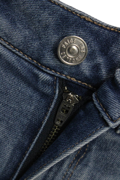 Paige Womens Bootcut Flared Jeans Blue High Rise Petite Size 23