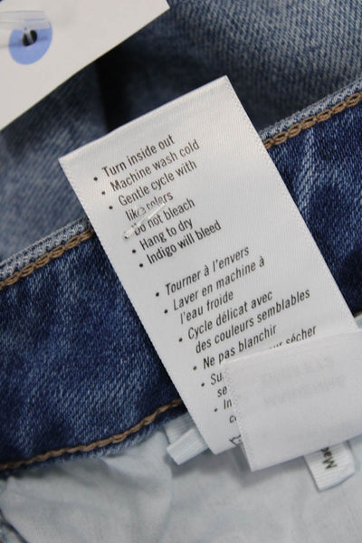 Paige Womens Bootcut Flared Jeans Blue High Rise Petite Size 23