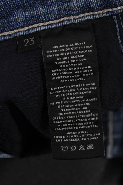J Brand Womens Skinny Ankle Jeans Blue High Rise Button Fly Size 23