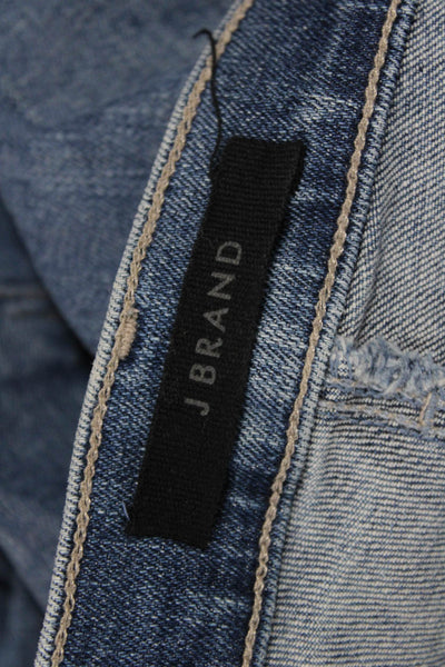 J Brand Womens Skinny Ankle Jeans Blue High Rise Button Fly Size 23