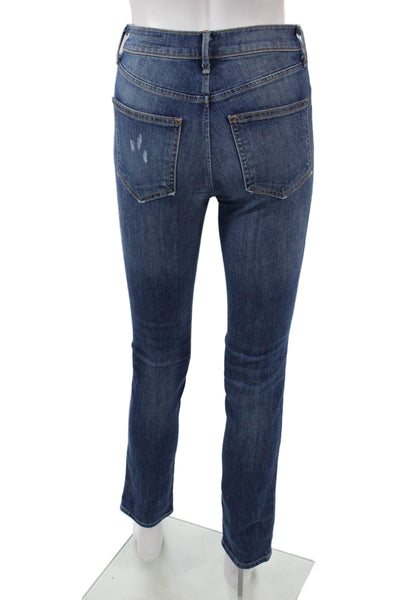 Rag & Bone Womens Skinny Ankle Jeans Dark Blue High Rise Size 23
