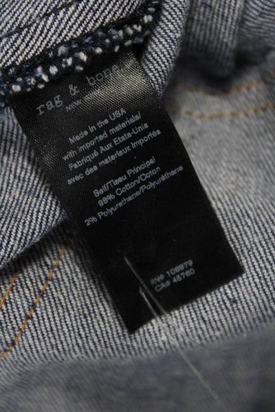 Rag & Bone Womens Skinny Ankle Jeans Dark Blue High Rise Size 23