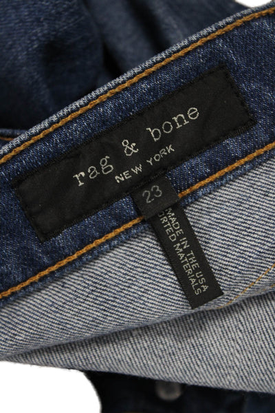 Rag & Bone Womens Skinny Ankle Jeans Dark Blue High Rise Size 23
