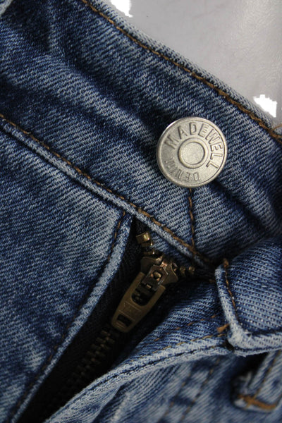 Madewell Women High Rise Ankle Cropped Straight Blue Jeans Size 23