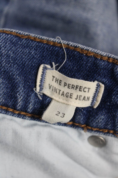 Madewell Women High Rise Ankle Cropped Straight Blue Jeans Size 23