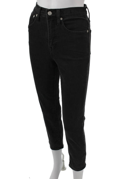 Madewell Womens Ankle Straight Jeans Black High Rise Size 23