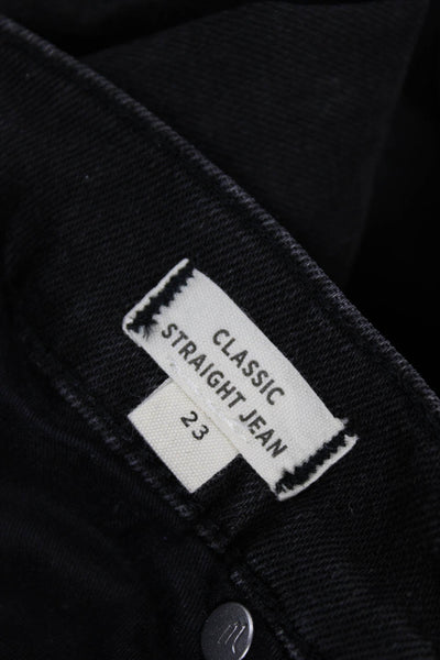 Madewell Womens Ankle Straight Jeans Black High Rise Size 23